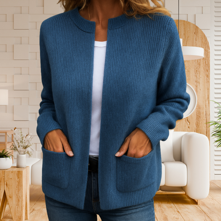 Alianna | Zip Front Knit Cardigan