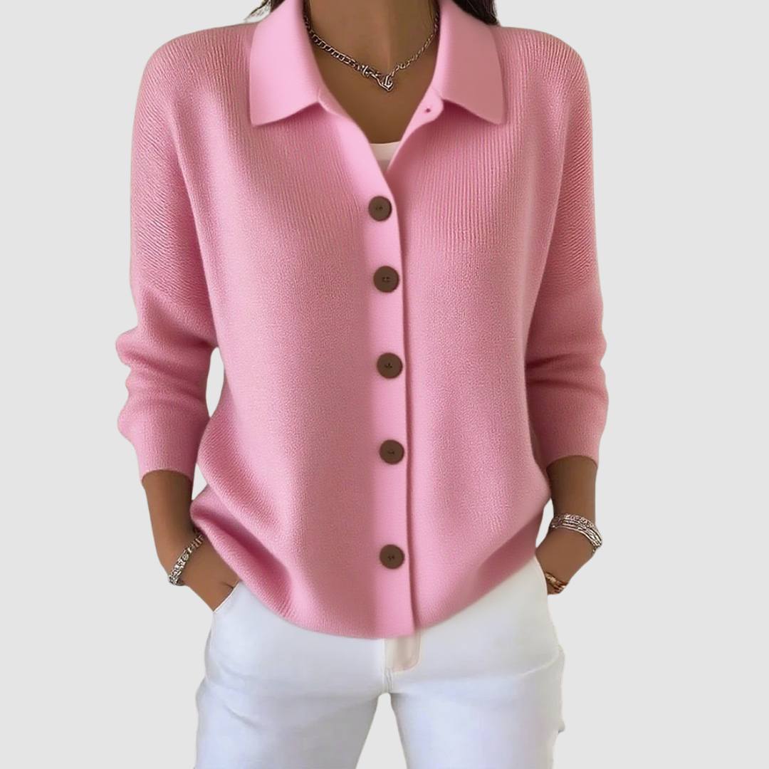 Elena | Button Front Knit Cardigan