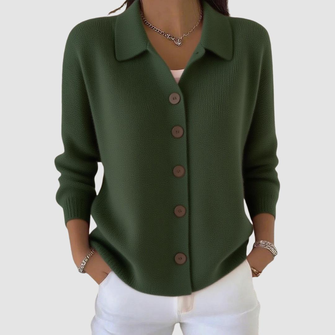 Elena | Button Front Knit Cardigan