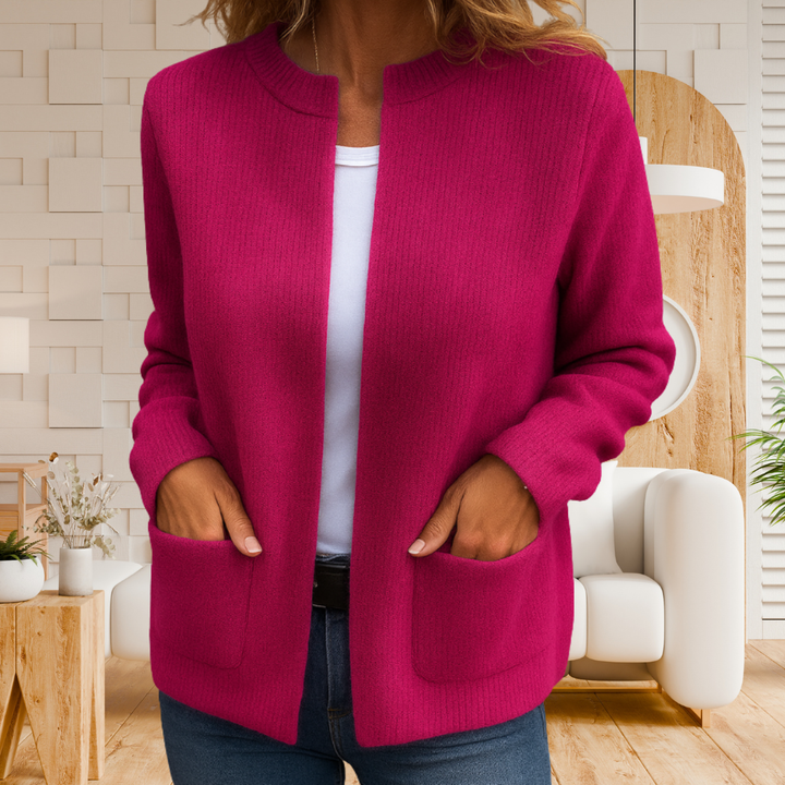 Alianna | Zip Front Knit Cardigan