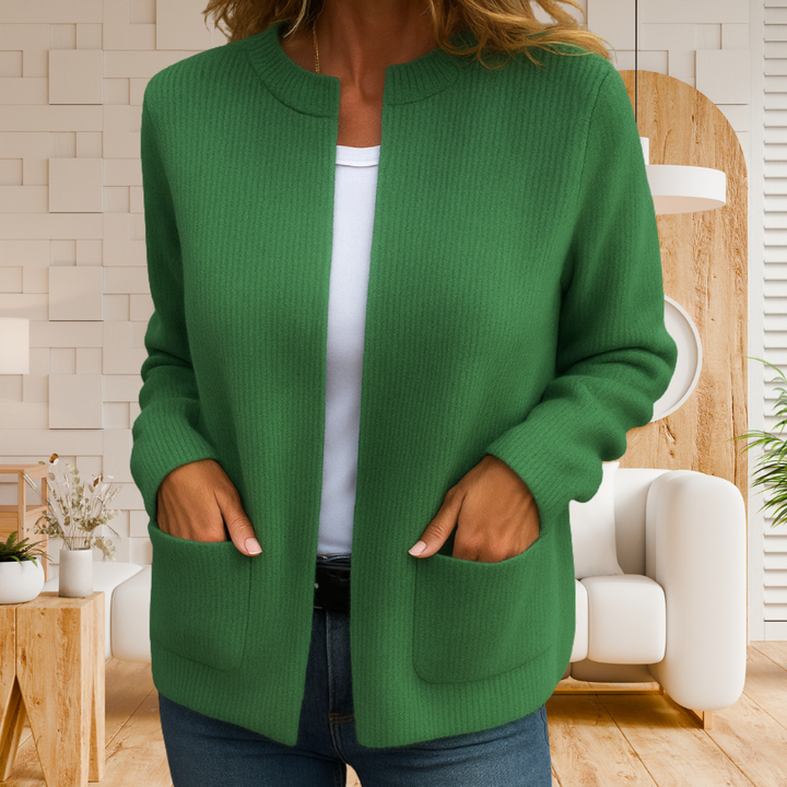 Alianna | Zip Front Knit Cardigan