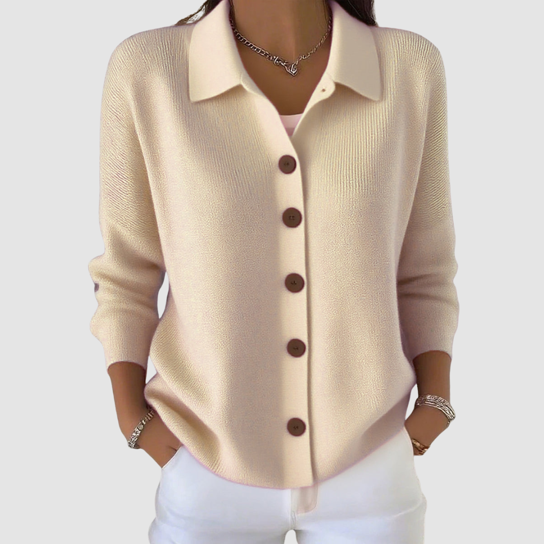 Elena | Button Front Knit Cardigan