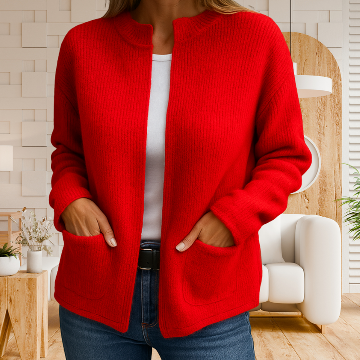 Alianna | Zip Front Knit Cardigan