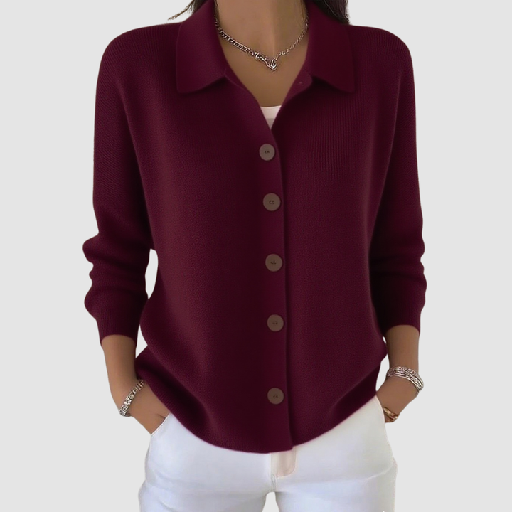 Elena | Button Front Knit Cardigan