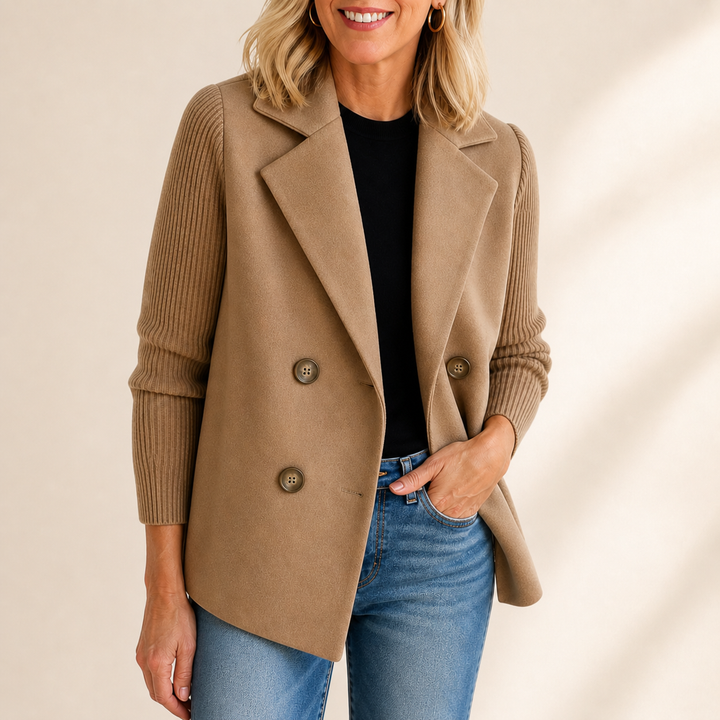 Celeste™ Knit Sleeve Blazer | Effortless Elegance & Everyday Sophistication
