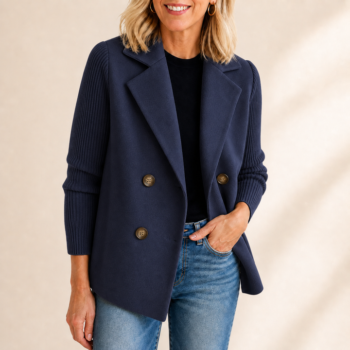 Celeste™ Knit Sleeve Blazer | Effortless Elegance & Everyday Sophistication
