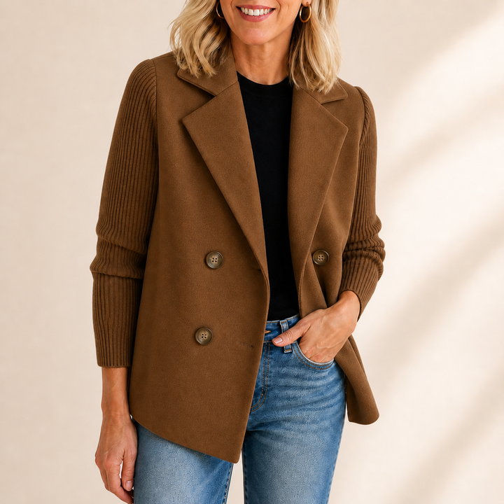 Celeste™ Knit Sleeve Blazer | Effortless Elegance & Everyday Sophistication
