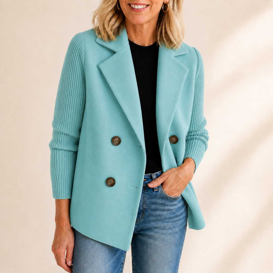 Celeste™ Knit Sleeve Blazer | Effortless Elegance & Everyday Sophistication