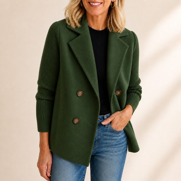 Celeste™ Knit Sleeve Blazer | Effortless Elegance & Everyday Sophistication