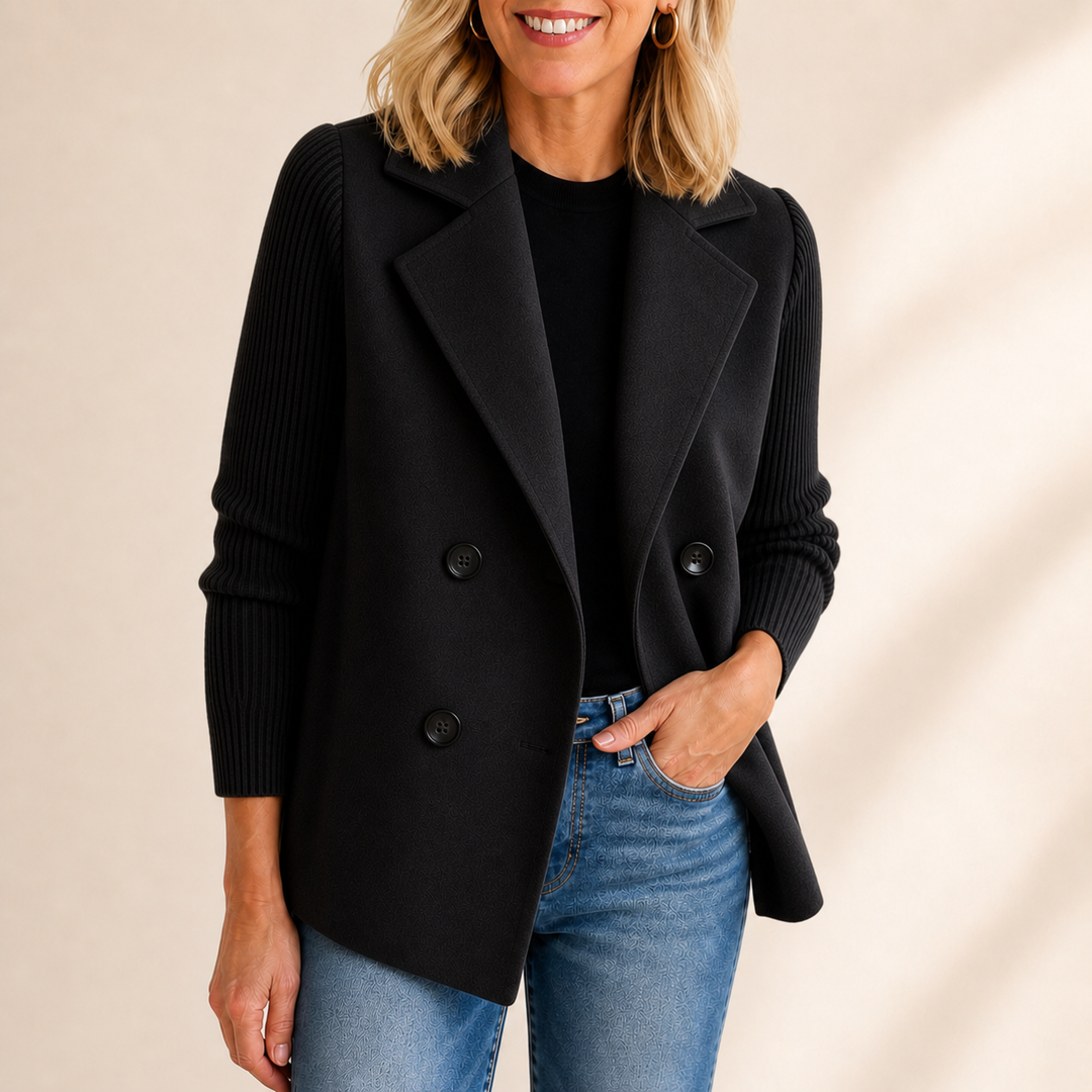 Celeste™ Knit Sleeve Blazer | Effortless Elegance & Everyday Sophistication