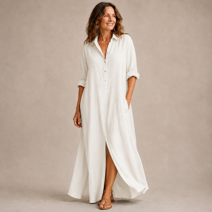 Sienna™ Relaxed Maxi Shirt Dress | Effortless Everyday Elegance