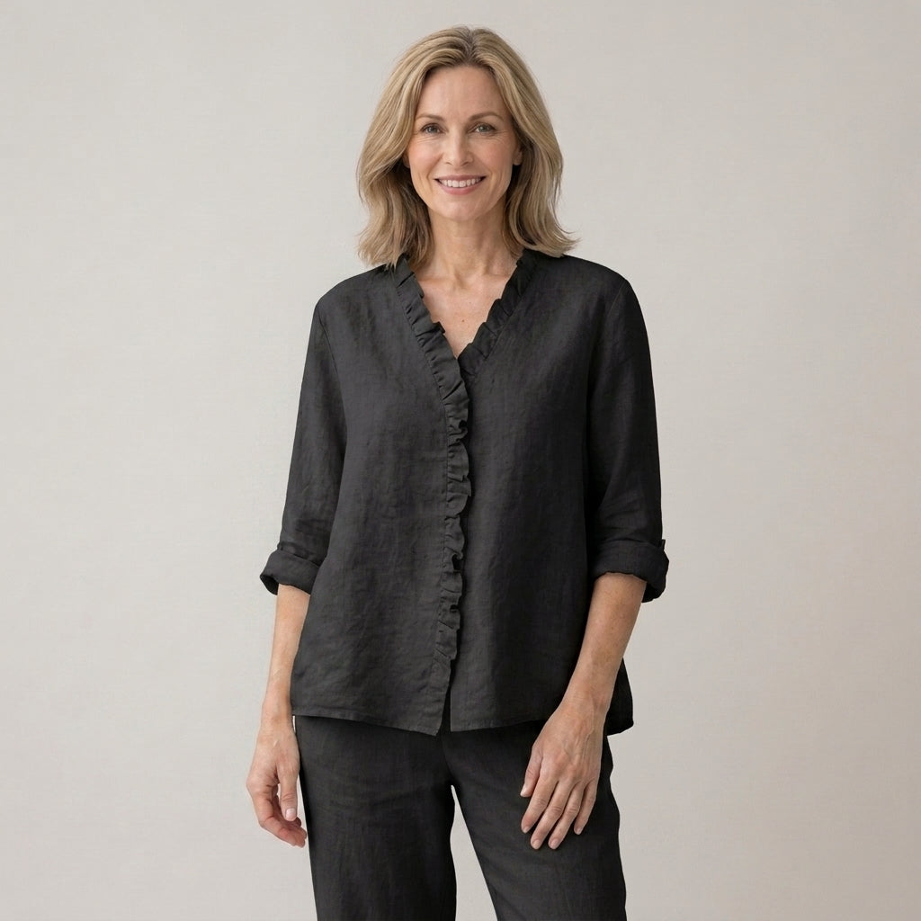 Sanelle Elegant Ruffled Shirt