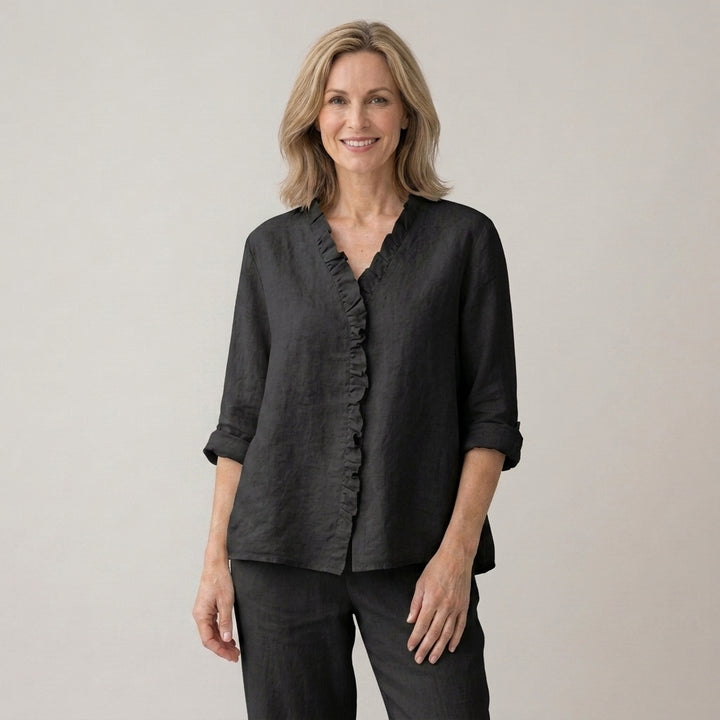 Sanelle Elegant Ruffled Shirt