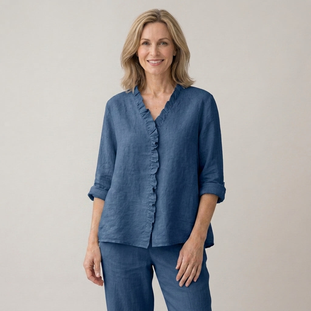 Sanelle Elegant Ruffled Shirt