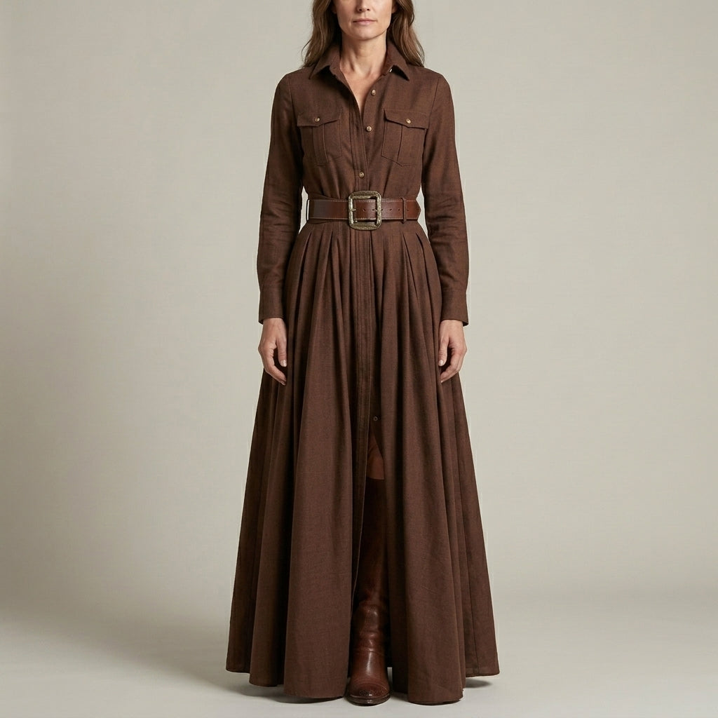 Evelyn Classic Elegant Shirt Dress