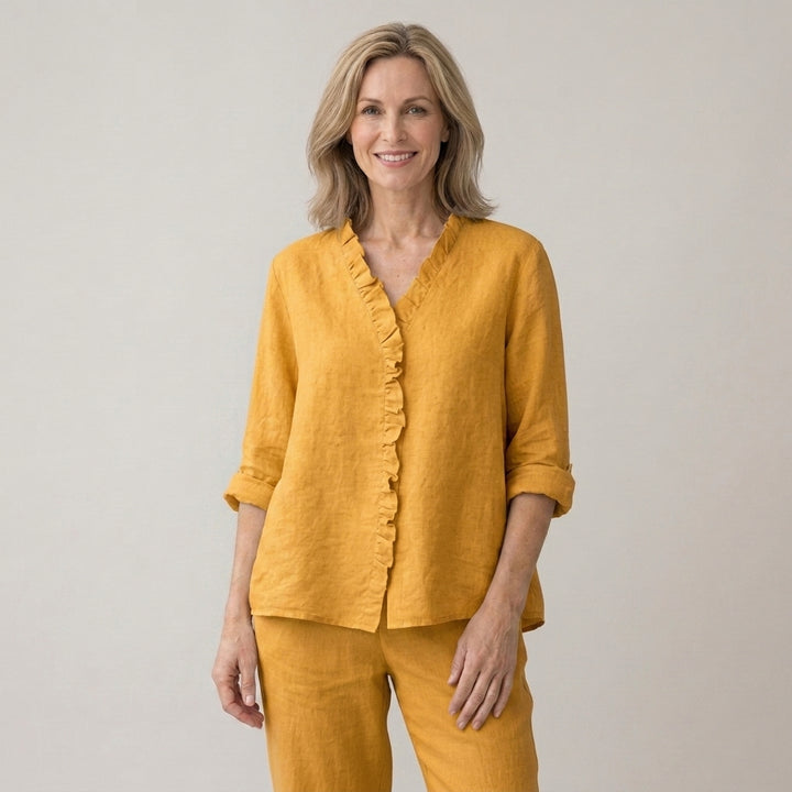 Sanelle Elegant Ruffled Shirt
