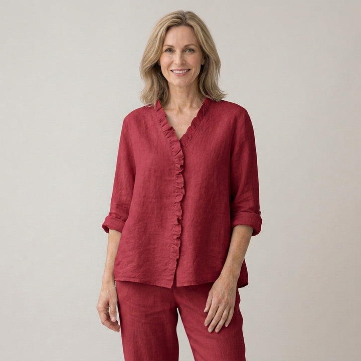 Sanelle Elegant Ruffled Shirt