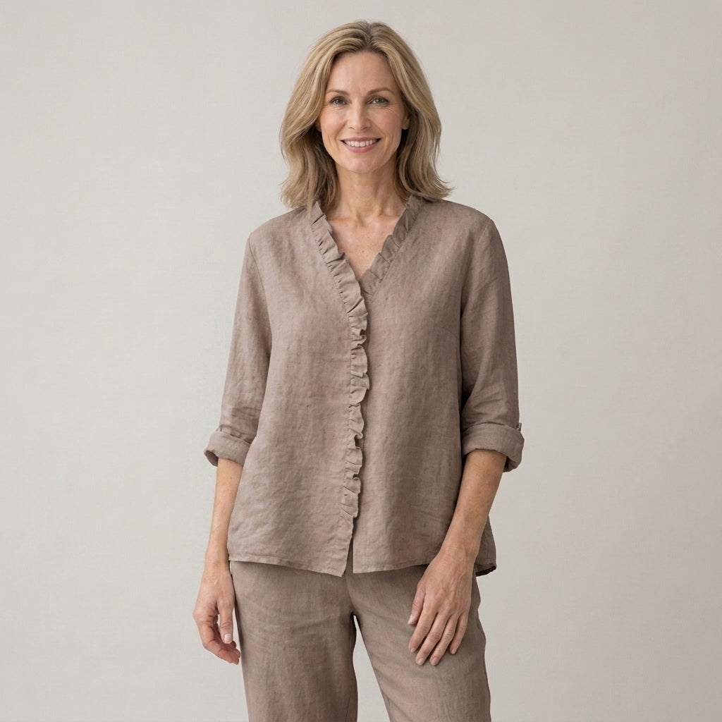 Sanelle Elegant Ruffled Shirt