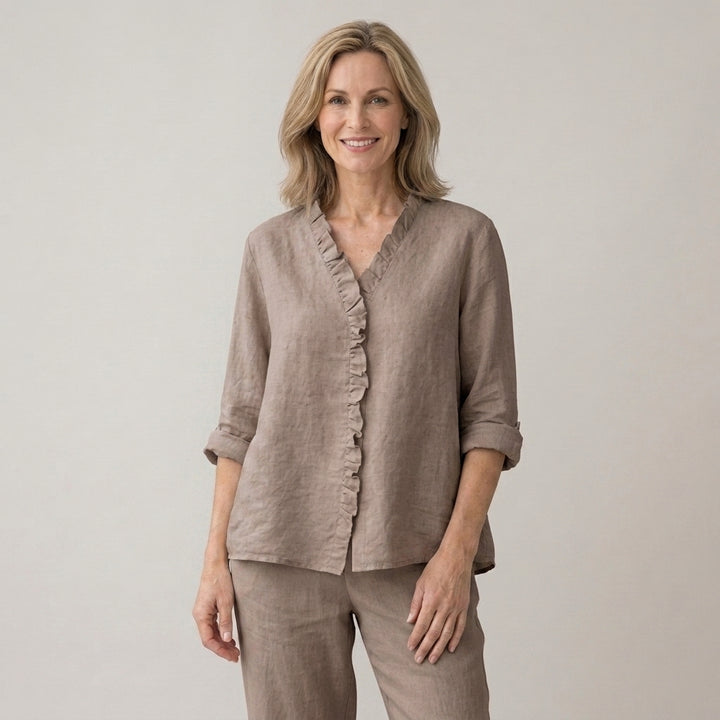 Sanelle Elegant Ruffled Shirt