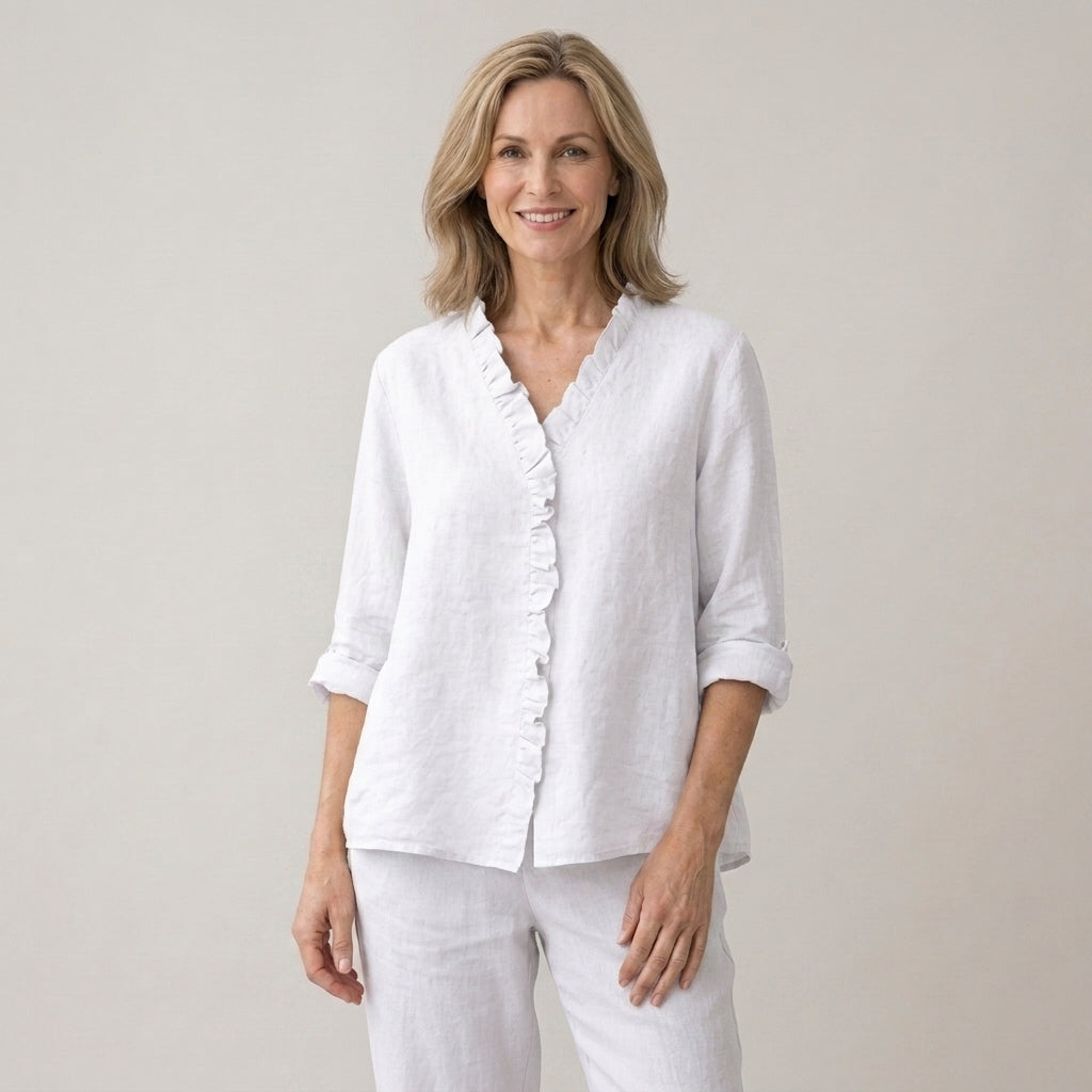 Sanelle Elegant Ruffled Shirt