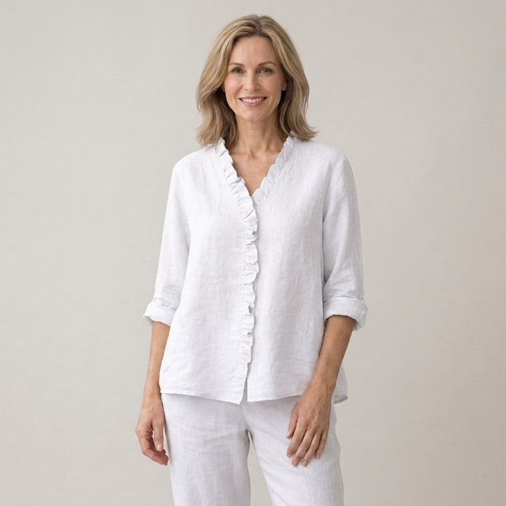 Sanelle Elegant Ruffled Shirt