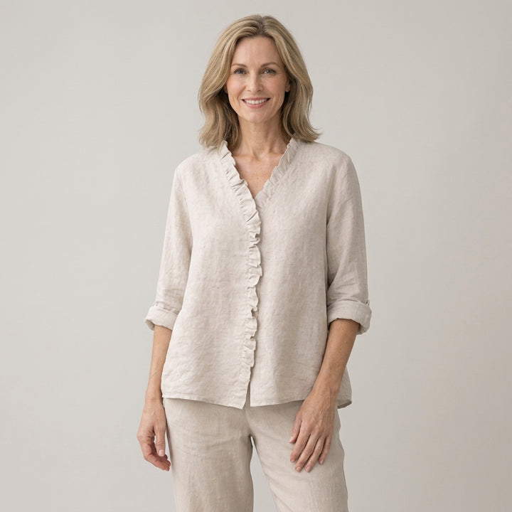 Sanelle Elegant Ruffled Shirt